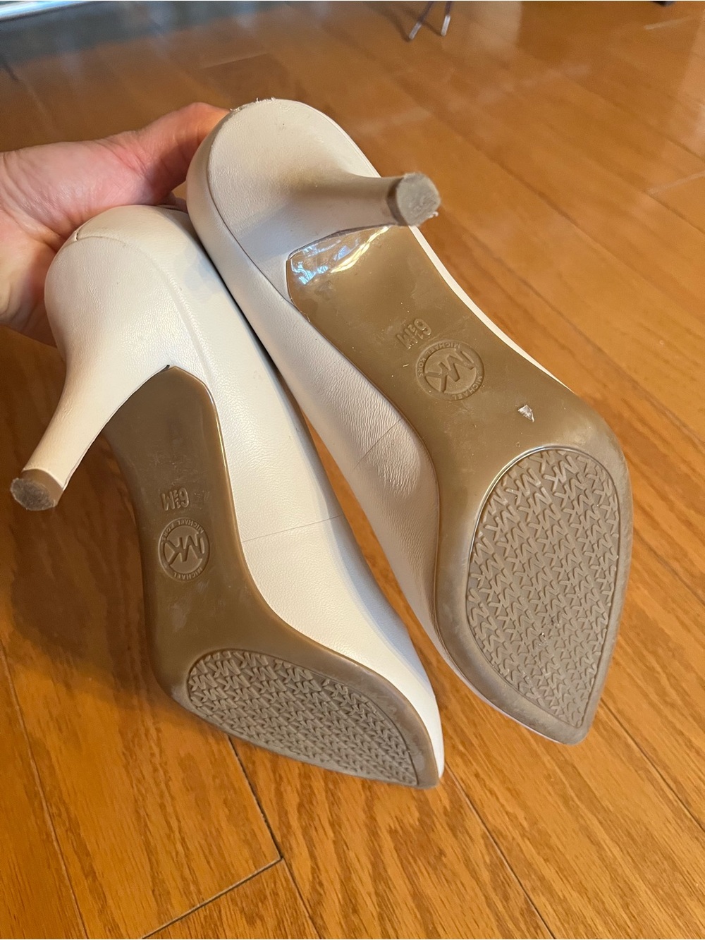 MICHAEL Michael Kors Ivory Pointed-Toe Pumps - Picture 3 of 3